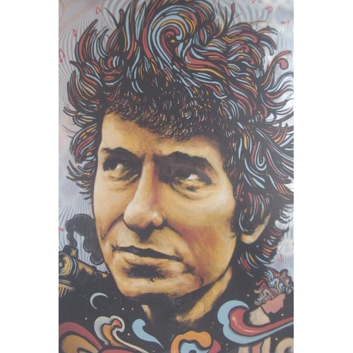 589 - Zeb Love (American contemporary illustrator, artist, gig poster designer) - 'Bob Dylan', signed limi... 