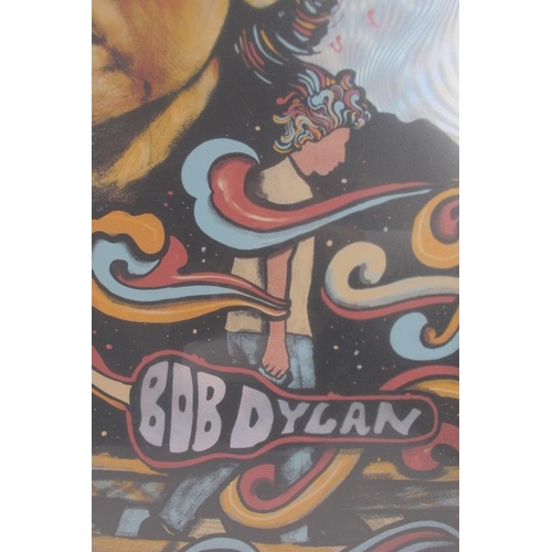 589 - Zeb Love (American contemporary illustrator, artist, gig poster designer) - 'Bob Dylan', signed limi... 