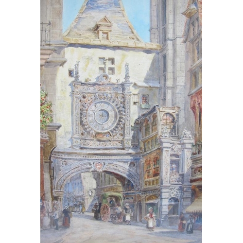 598 - British School (1901) - 'Rouen', watercolour, indistinctly signed, dated 1901, titled, 36cm x 26cm, ... 