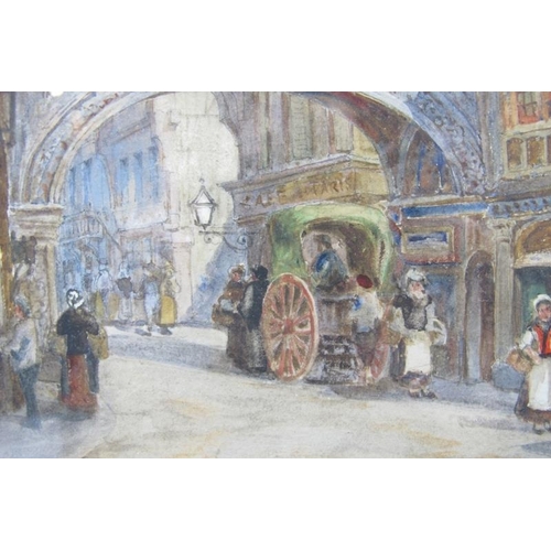 598 - British School (1901) - 'Rouen', watercolour, indistinctly signed, dated 1901, titled, 36cm x 26cm, ... 