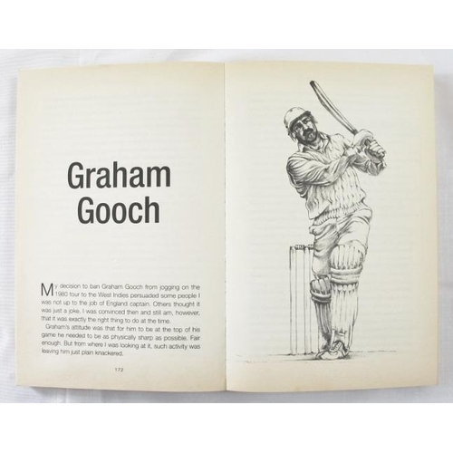 605 - Kenneth Taylor (Artist and former cricketer, b. 1935) - 'Graham Gooch batting', pastel and charcoal ... 