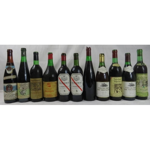 637 - Wine: 11 bottles mixed red wine, including Bergerac J. Lebegue & Co, Bonnard, Falerio, etc (11 bottl... 