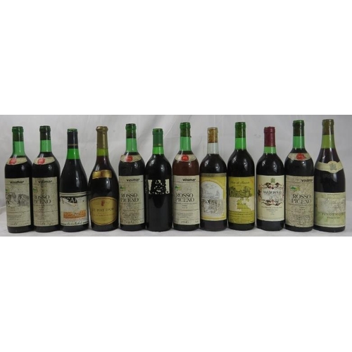 638 - Mixed wine: Twelve bottles of vintage red wine. (12 bottles).