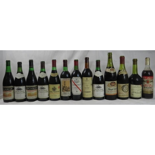 639 - Wine: 13 bottles mixed red wine, including Patriarche Pere & Fils 1969, Chateau de la Gonude 1972, V... 