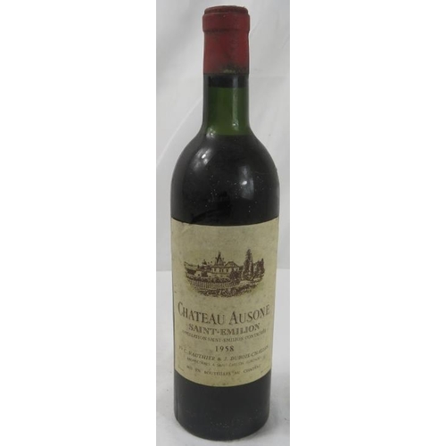 642 - Wine: Chateau Ausone, Saint Emilion, 1958 (1 bottle).