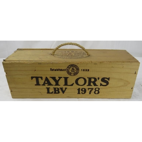 648 - Port: 1978 Taylor's Port Magnum in original unopened wooden case (1 bottle).