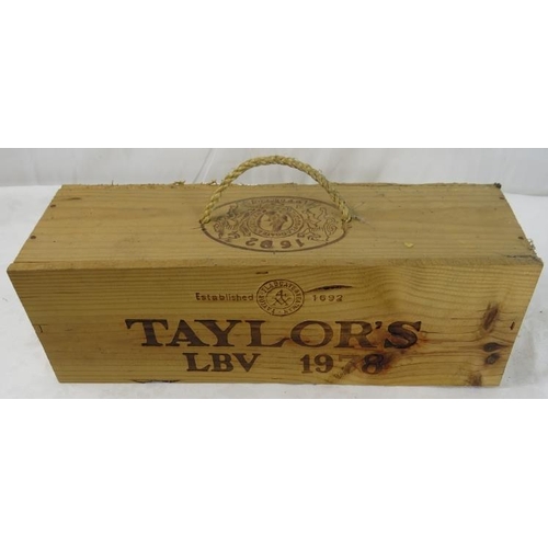 648 - Port: 1978 Taylor's Port Magnum in original unopened wooden case (1 bottle).