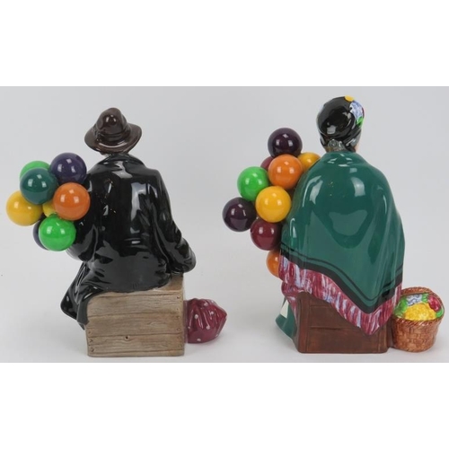 84 - Two Royal Doulton ceramic figurines entitled ‘The Balloon Man’ and ‘The Old Balloon Seller’, 20th ce... 