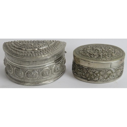 94 - A collection of Southeast Asian silver containers, 20th century. Comprising seventeen boxes of varyi... 