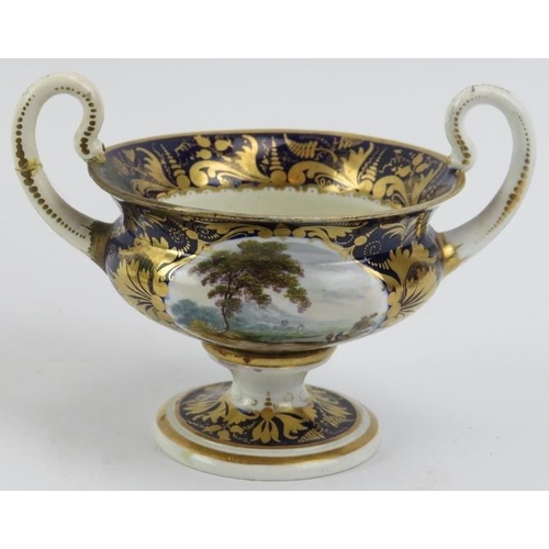 103 - A group of English porcelain wares, 19th century. Comprising a Flight Barr & Barr Royal Worcester tw... 