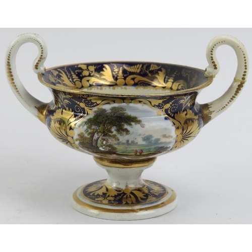 103 - A group of English porcelain wares, 19th century. Comprising a Flight Barr & Barr Royal Worcester tw... 