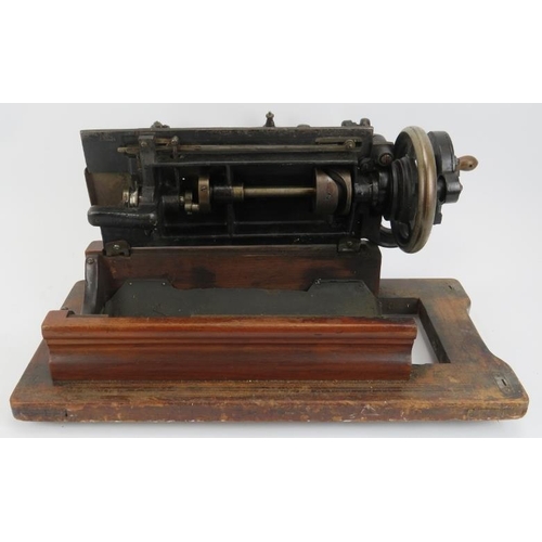 136 - A Victorian lever arm sewing machine, mid 19th century. Manufactured to be hired out to home workers... 