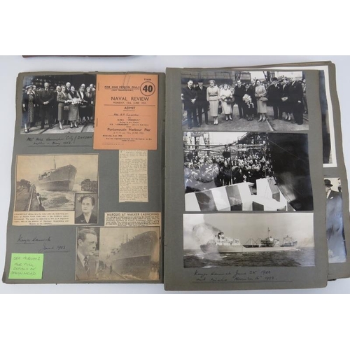 165 - Maritime: An interesting collection of British merchant shipping memorabilia, mid 20th century. Phot... 