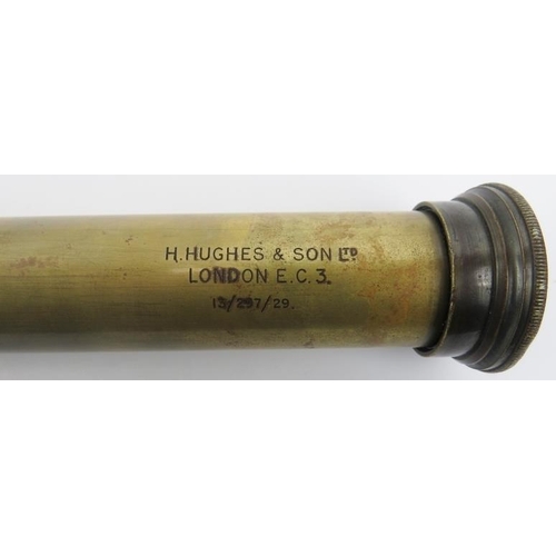 19 - Maritime: A Naval Officer's single drawer telescope by H Hughes & Son Ltd of London. Numbered 13/297... 