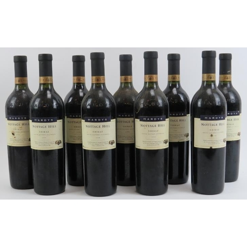 195 - Wine: Nine bottles of Hardys Nottage Hill Shiraz, South East Australia, 1998. 9 x 75cl.