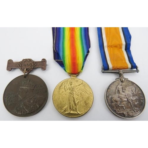 Militaria Two WWI British Army Medals And A Bronze Edward VII London   1100106975 PREVIEW.JPG