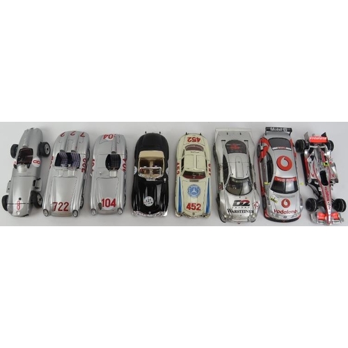 251 - Automobilia: Eight vintage die-cast Mercedes Benz model racing cars. (8 items).
Condition report: So... 