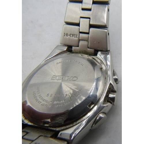 312 - A Seiko stainless steel Arctura Kinetic chronograph, serial number: 596937, boxed.
Condition report:... 