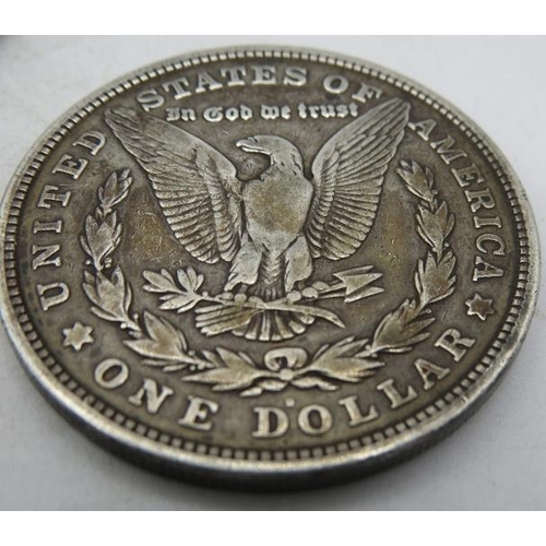 389 - A 1921 American dollar (approx weight 26.7 grams), 1/4 dollar, a £2 coin 'The Centenary of the Bill ... 