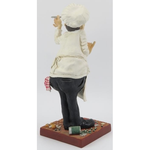 39 - A large Guillermo Forchino of Paris hand painted resin figural ‘Le Cuisinier’ chef caricature, date ... 