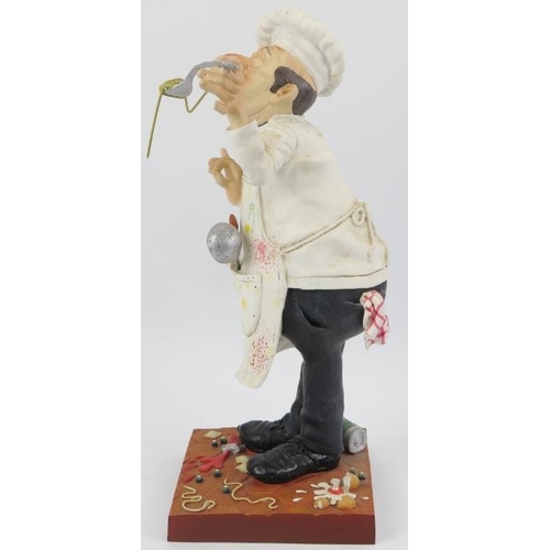 39 - A large Guillermo Forchino of Paris hand painted resin figural ‘Le Cuisinier’ chef caricature, date ... 