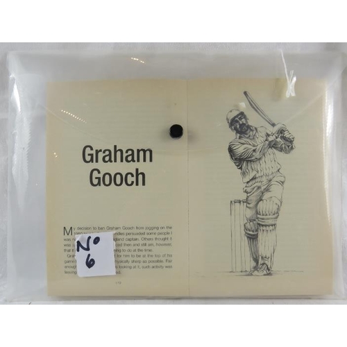 594 - Kenneth Taylor (Artist and former cricketer, b. 1935) - 'Graham Gooch batting', pastel and charcoal ... 