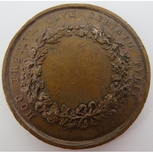 95 - A bronze Royal Human Society lifesaving award medallion. Obverse: Depicting an infant facing right a... 