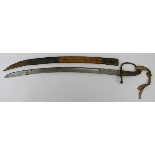 118 - Militaria: A Crimean War Russian Cavalry Trooper's sabre sword and scabbard, mid 19th century. The l... 