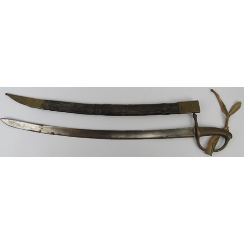 118 - Militaria: A Crimean War Russian Cavalry Trooper's sabre sword and scabbard, mid 19th century. The l... 