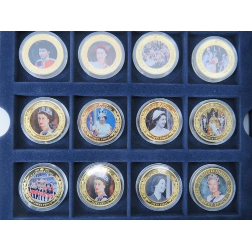 122 - A collection of Queen Elizabeth II Coronation Jubilee Coins. Comprising twenty coins together with c... 