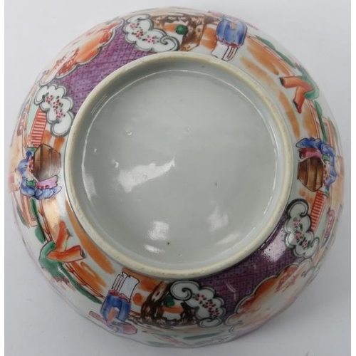 139 - A Chinese Export Famille Rose bowl, 18th century. 19.5 cm diameter. 
Condition report: Some light su... 