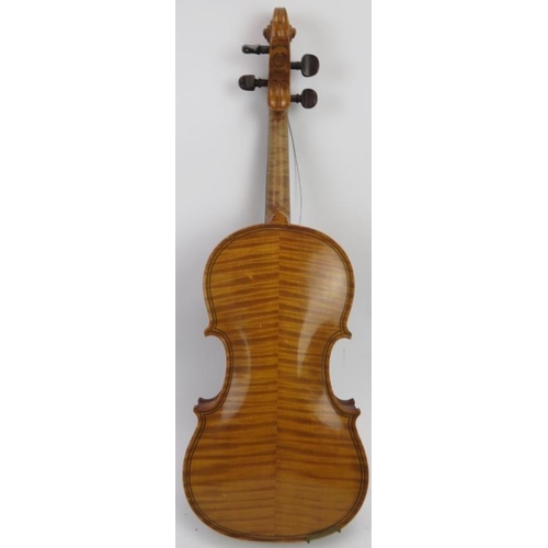 203 - An Excelsior violin with case, circa 1895. 62 cm length. With excelsior internal label. 
Condition r... 