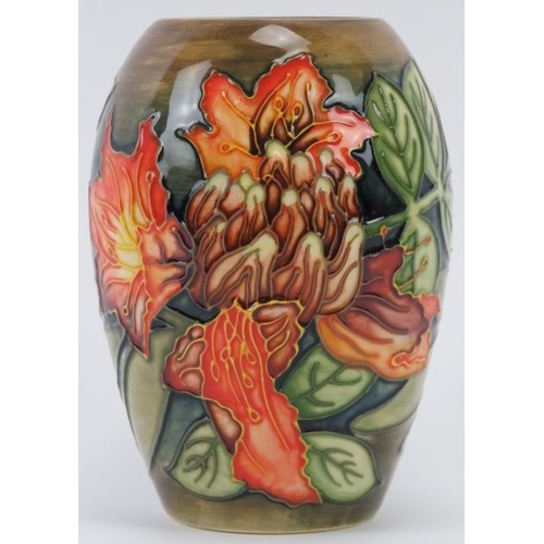 269 - A Moorcroft Flame of the Forest pattern vase designed by Philip Gibson, circa 1999. Painted and impr... 