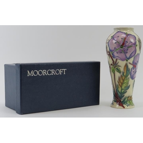 277 - A Moorcroft Meadow Cranesbill pattern vase designed by Alicia Aimson, circa 2002. Painted and impres... 