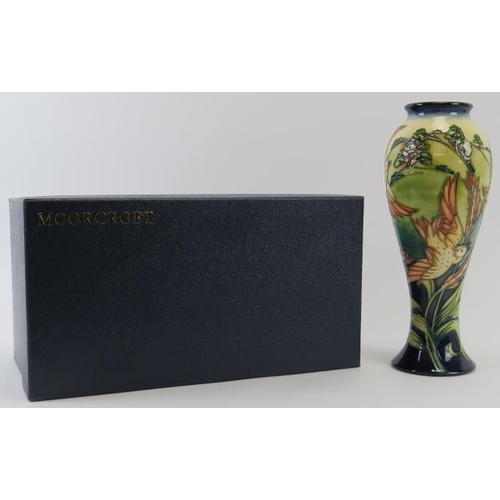 280 - A Moorcroft Lark Ascending pattern vase designed by Philip Gibson, circa 2002. Numbered 320/350. Pai... 