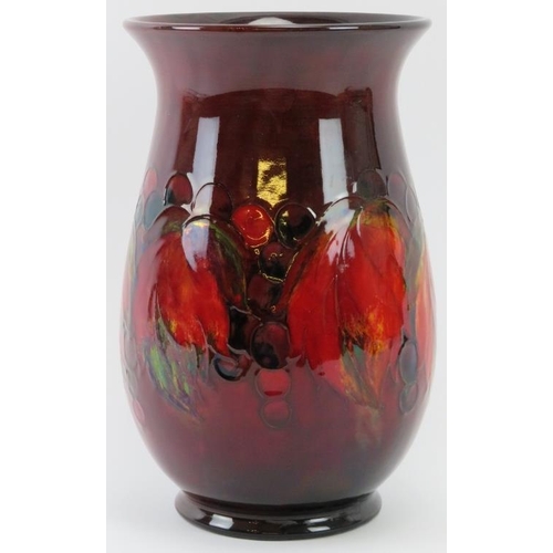 286 - A William Moorcroft flambe glazed Leaf and Berry pattern vase, circa 1930s. Signed W. Moorcroft in b... 