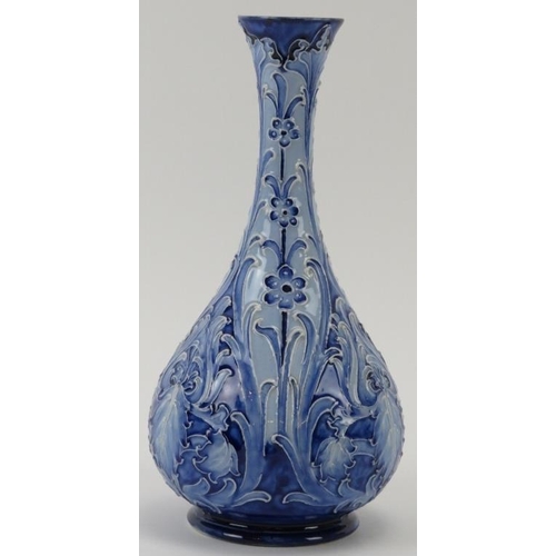 296 - A William Moorcroft Macintyre Florian Ware Iris pattern vase, circa 1906. Initialled ‘W. M. des’ in ... 