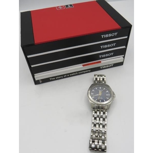 323 - A Tissot 1853 stainless steel water resistant gentleman's wristwatch, PRC 100, boxed.
Condition repo... 