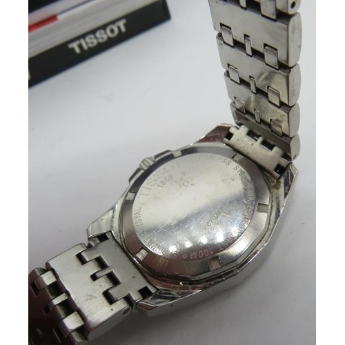 323 - A Tissot 1853 stainless steel water resistant gentleman's wristwatch, PRC 100, boxed.
Condition repo... 