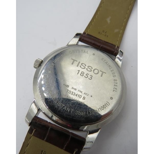 325 - A Tissot 1853 3 bar water resistant gentleman's wristwatch, Roman numerals, T033410 B 16AB0437809, o... 