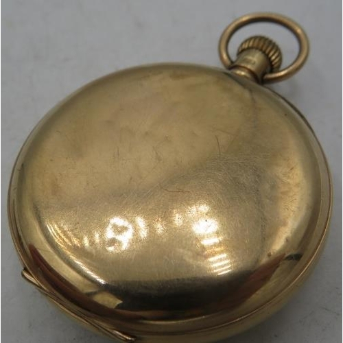 380 - A 9ct gold pocket watch with Roman numerals. English made case 5095, DB & Co, Chester 1929 and a yel... 