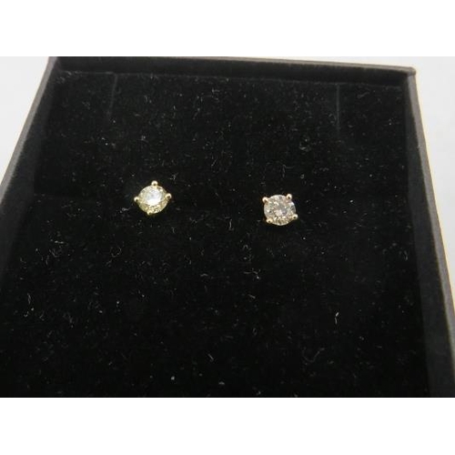 465 - A pair of 18ct rose gold RBC champagne diamond studs. Diamonds approx 0.37cts, approx weight 1.1 gra... 