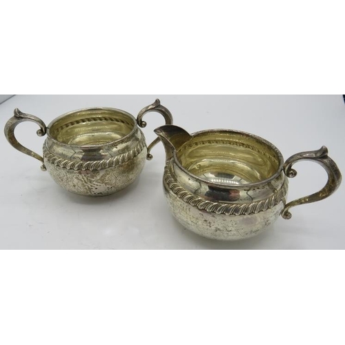 473 - A Gorham sterling silver cream jug and sugar bowl. Approx weight 5.7 troy oz/177 grams.
Condition re... 