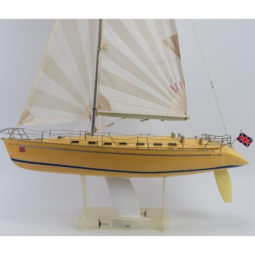 48 - A Ritual scale model a ‘Cup Yacht 650’. Mounted on a detachable stand. 109 cm height, 65 cm width.
C... 