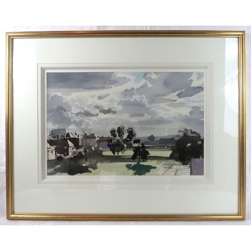 506 - Rowland Hilder OBE PPRI RSMA (1905-1993) - 'View from the studio', watercolour, signed, labels verso... 