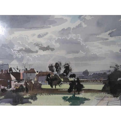 506 - Rowland Hilder OBE PPRI RSMA (1905-1993) - 'View from the studio', watercolour, signed, labels verso... 