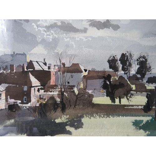 506 - Rowland Hilder OBE PPRI RSMA (1905-1993) - 'View from the studio', watercolour, signed, labels verso... 