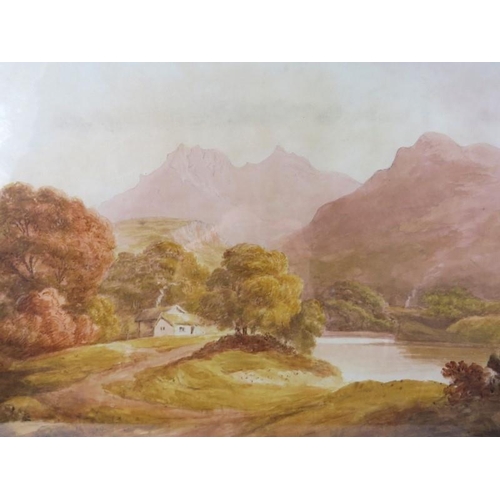 528 - Attributed to Francis Nicholson (1753-1844) - 'Mountainous river landscape', watercolour, bears name... 