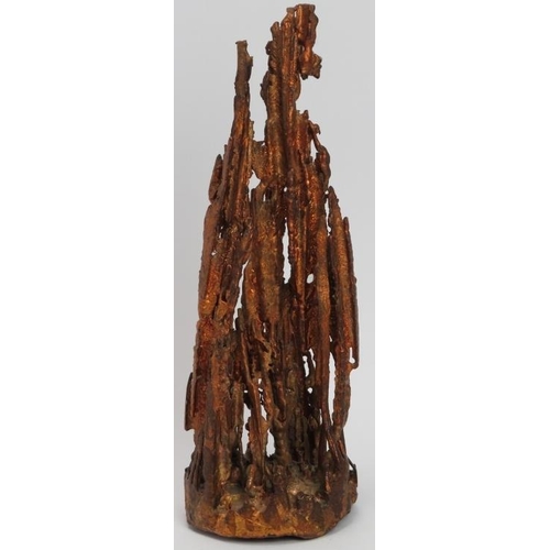 53 - A Japanese sculptural solid copper stalagmite cast from the Mabuki smelting furnace, 20th century. 2... 