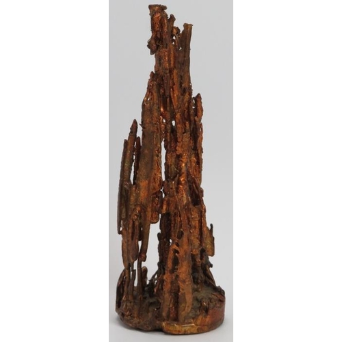 53 - A Japanese sculptural solid copper stalagmite cast from the Mabuki smelting furnace, 20th century. 2... 